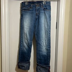 Abercrombie and Fitch Cropped Jeans, Button Fly